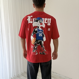 Sylvester Oversize Kırmızı Tişört