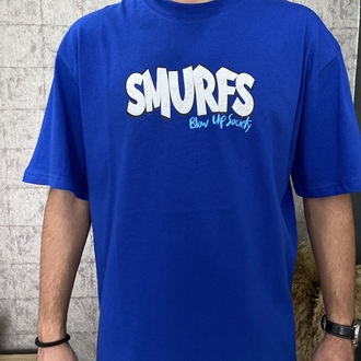 SMURFS TASARIMLI T-SHIRT 