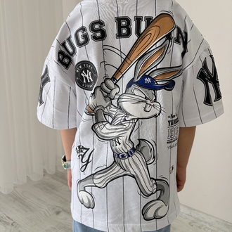 7-14 Yaş Çocuk- Bugs Bunny Beyaz Oversize