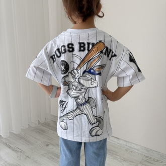 7-14 Yaş Çocuk- Bugs Bunny Beyaz Oversize