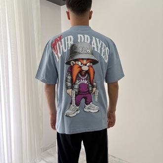 Yosemite Sam Oversize Açık Mavi Tişört