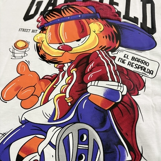 Garfield Oversize Beyaz Tişört