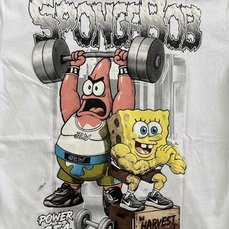 Sponge Bob Oversize Beyaz Tişört