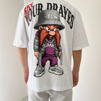 Yosemite Sam Oversize Beyaz Tişört
