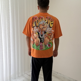 Popeye Oversize Turuncu Tişört