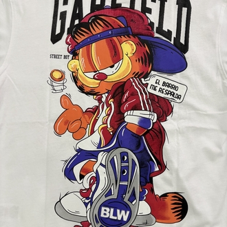 Garfield Oversize Beyaz Tişört
