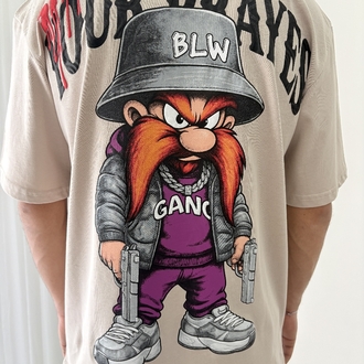 Yosemite Sam Oversize Kahverengi Tişört
