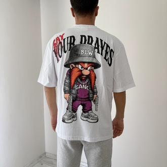 Yosemite Sam Oversize Beyaz Tişört