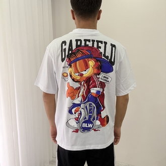 Garfield Oversize Beyaz Tişört