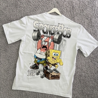 Sponge Bob Oversize Beyaz Tişört