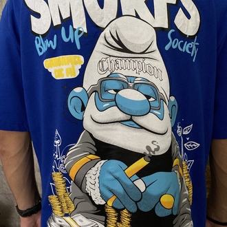 SMURFS TASARIMLI T-SHIRT 