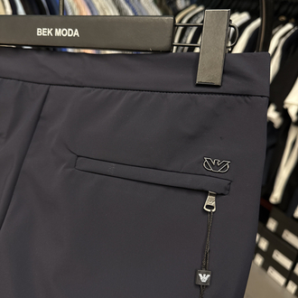 İthal Emporio Armani Kırışmayan Kumaş Jogger Pantolon(1087-Lacivert)
