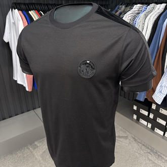 Emporıo Armani omuz detaylı T-shirt (26508-Siyah)