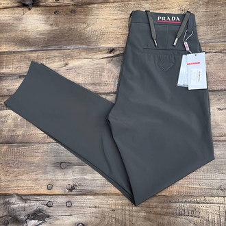 Prada Kırışmayan Kumaş Jogger Pantolon(1357-Yeşil)