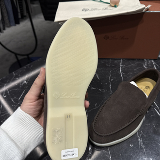 Lora Piana Hakiki Süet Deri Loafer Aykkabı (Kahve-İTHAL ÜRÜN)