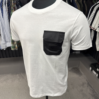 OUTLET ÜRÜNÜ Emporıo armani cep detaylı T-shirt (26503-beyaz)