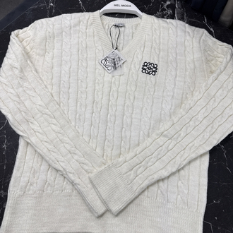 KADIN LOEWE V Yaka TRİKO (Beyaz)