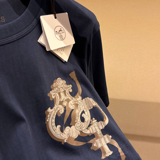 OUTLET ÜRÜNÜ İthal Hermes T-shirt (4568-Lacivert)