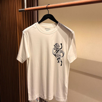 İthal Hermes T-shirt (4568-Beyaz)