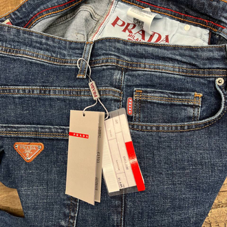 Prada Kot Pantolon (00958-Koyu Mavi)
