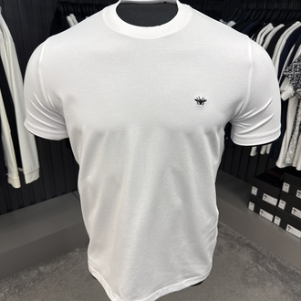 İthal Dior Kırışmayan Kumaş T-shirt (388-Beyaz)