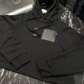 KADIN LOEWE Crop Kapüşonlu Sweat (Siyah)