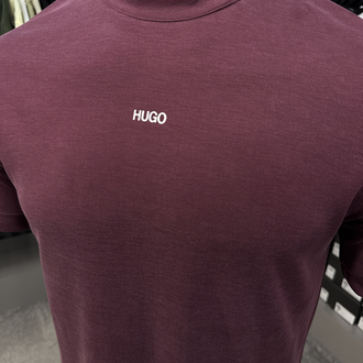 Hugo Boss Yıkamalı Kumaş T-shirt (9017-Bordo)