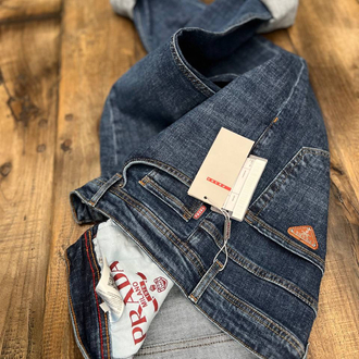 Prada Kot Pantolon (00958-Koyu Mavi)