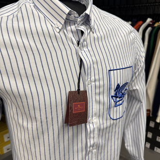  Etro Çizgili Gömlek (2131-Mavi)