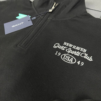 KADIN Gant Yarım Fermuarlı Sweat (55011-Siyah)