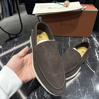 Lora Piana Hakiki Süet Deri Loafer Aykkabı (Kahve-İTHAL ÜRÜN)