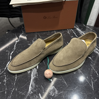 Lora Piana Hakiki Süet Deri Loafer Aykkabı (Taba-İTHAL ÜRÜN)