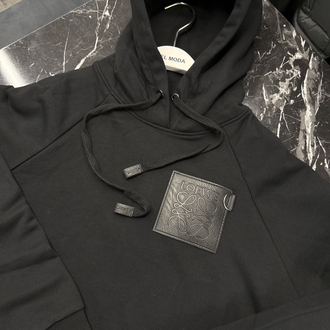 KADIN LOEWE Crop Kapüşonlu Sweat (Siyah)