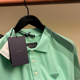 Prada Yeni Logo  Polo Yaka (3322-Nil Yeşili)