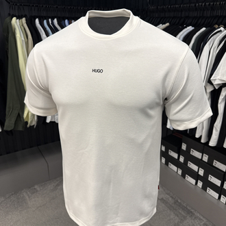 Hugo Boss Yıkamalı Kumaş T-shirt (9017-Bej)