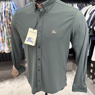 OUTLET ÜRÜNÜ Burberry İthal Kırışmayan Kumaş Gömlek (3911-mint yeşili)
