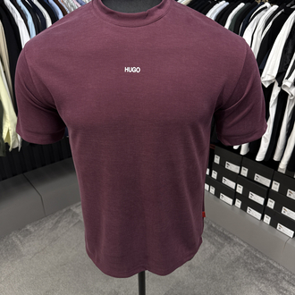 Hugo Boss Yıkamalı Kumaş T-shirt (9017-Bordo)