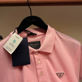 Prada Yeni Logo  Polo Yaka (3322-Pembe)