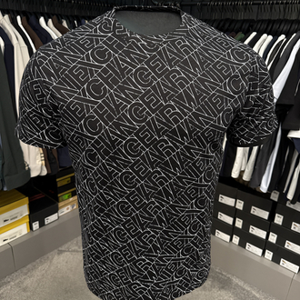 Armanı exchange dijital baskı T-shirt (26609-siyah)