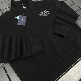 KADIN Gant Yarım Fermuarlı Sweat (55011-Siyah)