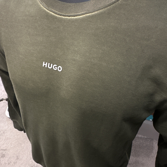 OUTLET ÜRÜNÜ Hugo Yıkamlı Kumaş SWEATSHİRT (8030-haki)
