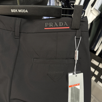 Prada Kırışmayan Kumaş Jogger Pantolon(1362-Siyah)