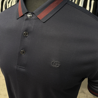 İthal Gucci Polo Yaka Kırışmayan Kumaş (0112-lacivert)