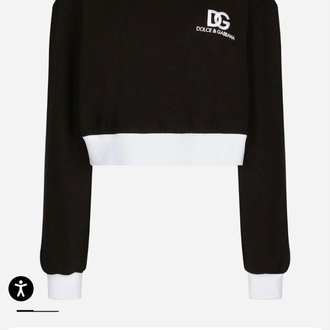 KADIN Dolce Gabbana Crop Sweat (5178-Siyah)