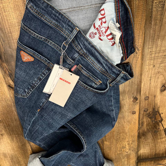 Prada Kot Pantolon (00958-Koyu Mavi)