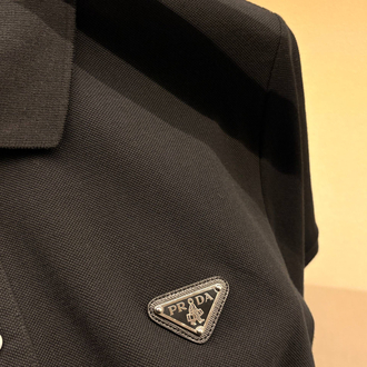 Prada Yeni Logo  Polo Yaka (3322-Siyah)