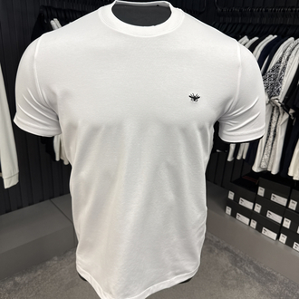 İthal Dior Kırışmayan Kumaş T-shirt (388-Beyaz)