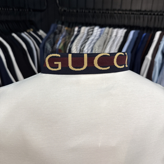 İthal Gucci Polo Yaka  Kırışmayan Kumaş (0112-beyaz)