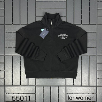 KADIN Gant Yarım Fermuarlı Sweat (55011-Siyah)