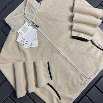 KADIN MONCLER Uzun Fermuarlı POLAR (Bej)-5137-